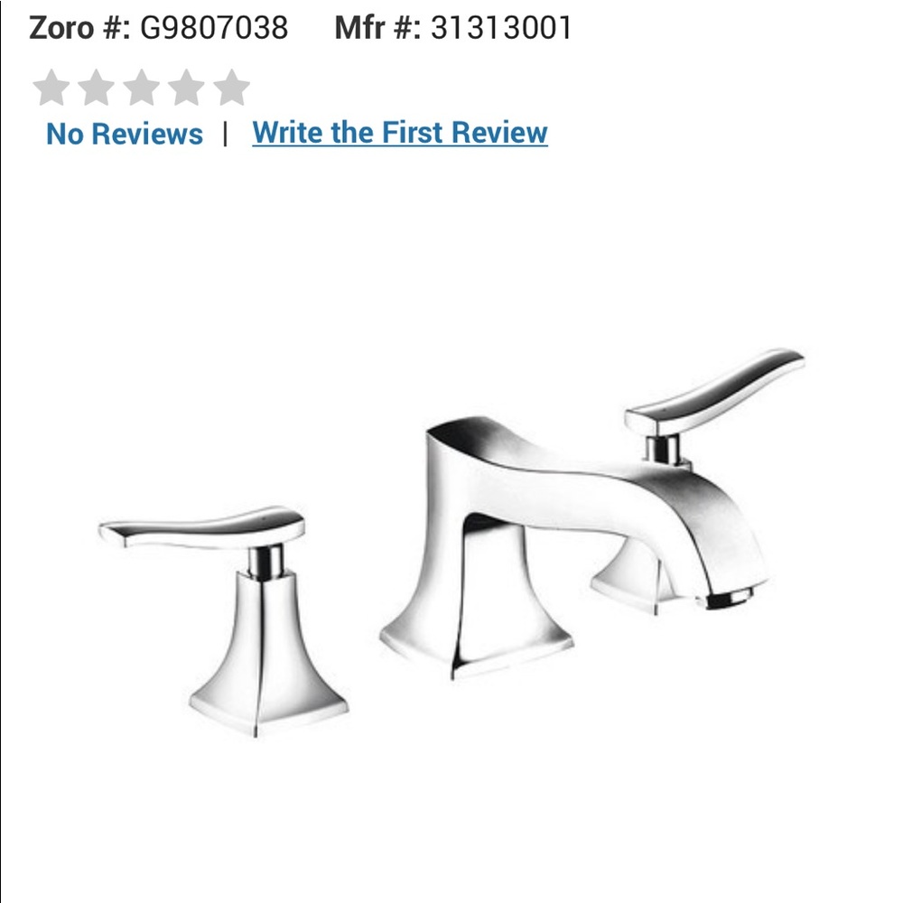 Hansgrohe brushed nickel 3 hole tub filler